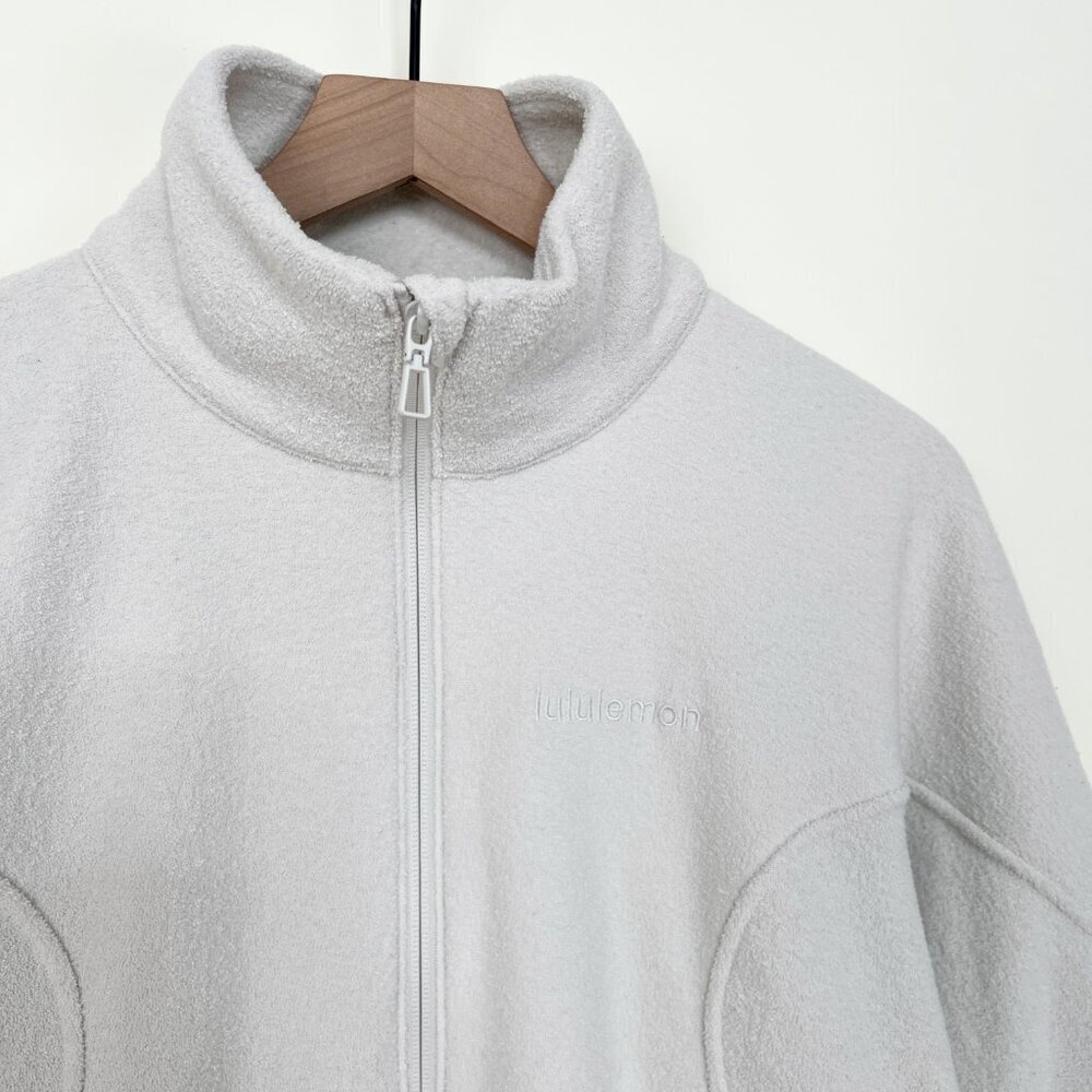 Lululemon Looped Terry Fleece Full Zip Sweater Sweatshirt Jacket Coat Oversized - Picture 8 of 15
